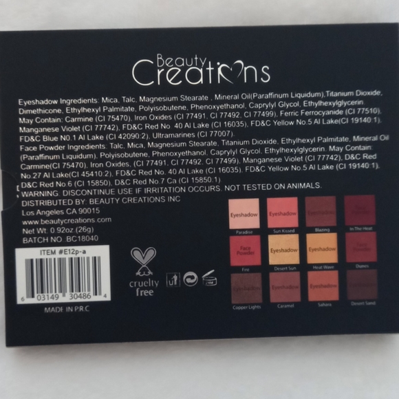 Eyeshadow MINIPRO Palette beauty Creations - Picture 3 of 4